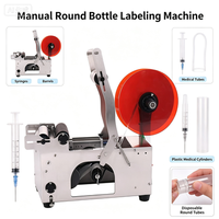 Nouvelle Machine d'Étiquetage Manuelle de Bureau Pneumatique Portable à Bon Prix pour Bouteilles de Bière Artisanale, Bouteilles en Verre et Autocollants