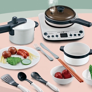 <span class=keywords><strong>Petit</strong></span> chef, <span class=keywords><strong>kit</strong></span> de cuisine <span class=keywords><strong>pour</strong></span> enfants, 29 pièces, jouet de cuisine avec cuisinière à induction à pulvérisation, ensemble de jeu de cuisine - Product Image 4