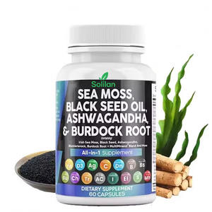 Cápsulas de Shilajit y Musgo Marino Solilan 3000mg, Aceite de Semilla Negra, Ashwagandha, Suplemento Orgánico, Cápsulas de Musgo Marino - Product Image 5