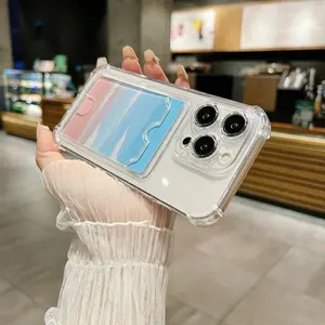 Custodia Trasparente in TPU con Portatessere per <span class=keywords><strong>iPhone</strong></span> 17 16 15 14 13 12 <span class=keywords><strong>11</strong></span> <span class=keywords><strong>Pro</strong></span> Max, Cover Posteriore a <span class=keywords><strong>Portafoglio</strong></span> Antiurto con Slot per <span class=keywords><strong>iPhone</strong></span> 7 8 Xs XR Plus - Product Image 5