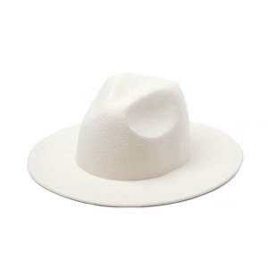 Sombrero Fedora Homburg Unisex X1269 de Lana, Sombrero de Fieltro de Ala Ancha para Adultos, Uso Casual al Aire Libre - Product Image 1