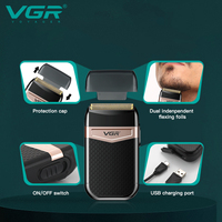 VGR V-331 rasoir professionnel sans fil Rechargeable à deux lames pour hommes