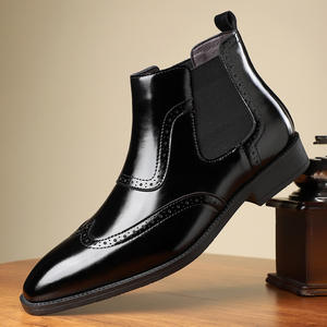 <span class=keywords><strong>Botas</strong></span> de Tobillo Estilo Británico Retro para Hombre, de Media Caña, Casuales de Negocios, Ligeras, Transpirables, Tallas 39-43, Antideslizantes - Product Image 4