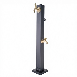 Robinet de jardin en acier inoxydable poli pour cour de villa, robinet d'arrosage extérieur double face sur colonne, résistant au gel - Product Image 3