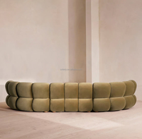 FERLY - Sofá Curvo de Alta Calidad para Sala de Estar, Estilo Moderno, Muebles para el Hogar de Lujo