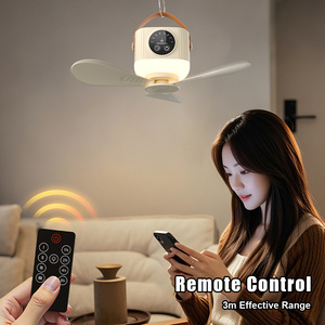 Ventilatore da soffitto a <span class=keywords><strong>LED</strong></span> per aromaterapia con luce e repellente per insetti, portatile per picnic, pesca e barbecue, con pale rimovibili - Product Image 6