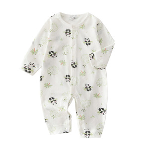 Mameluco para Bebé de Manga Larga, Algodón, Unisex, Ropa de Verano, Tela Delgada, Categoría A - Product Image 5