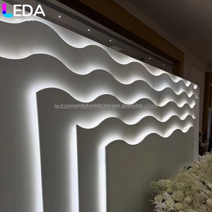 SMOOTH Wave White Multilayer Wedding Pvc Acrylic Arch Stand Events Backdrop Stage Decoration Ceremony <b>Party</b> <b>Props</b> - Product Image 4