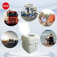 CNDE 22L Inodoro Portátil de Lujo para RV, Caravana, Embarcaciones y Camping, Kit Interior de Viaje de Dos Piezas Cyclone