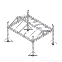 Estructura de armazón de aluminio para exhibición en techos, podio de iluminación, utilizada para la plataforma móvil de conciertos