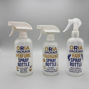 Bouteille de détergent en plastique noir mat de luxe 250ml 360ml 500ml pour solutions de nettoyage chimique de voitures avec pulvérisateur à gâchette givré - Product Image 4