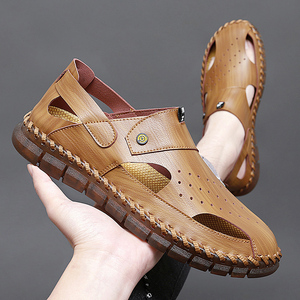Sandalias Planas de Cuero Genuino Transpirables y Ligeras para Hombre, para Verano y Actividades al Aire Libre - Product Image 4