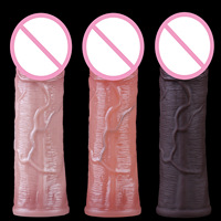 Manchon pénien en TPE souple et imperméable pour homme, grande taille, conçu pour épaissir et agrandir, jouet sexuel pour adulte