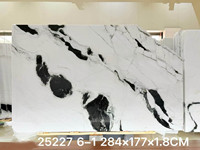 Dalle de marbre blanc Panda, marbre naturel de Chine à veines noires effet encre, pour murs de villa, comptoirs et escaliers