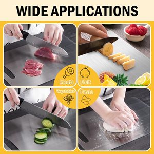 Planche à découper carrée en titane de haute qualité 2024 pour le camping, accessoires de cuisine pour l'escalade et les excursions décontractées - Product Image 4