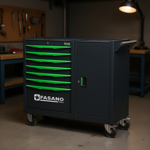 Fasano Tools Rolling Tool Cabinet 6 Drawer With Door And Wheels For <b>Workshop</b> <b>Storage</b> - Product Image 3