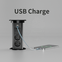 Prise électrique pop up pour cuisine prise pop up audio avec type A et type C avec chargeur sans fil