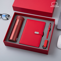 LT Promotion Vente en gros Coffret cadeau professionnel de luxe Coffret cadeau A5 en cuir PU avec stylo, tasse thermique