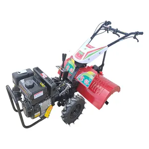 Gasoline/Diesel Small-scalefarm 4 Wheels Cultivator Rotary Weeding Mini Power Tiller