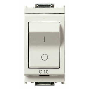 Disjoncteur miniature 1P+N C10 120-230V Blanc - Product Image 1