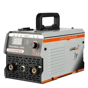 1-121 Lingba 2 in 1 1kg Gasless Electric DC Mig MMA Arc Welder 120A 110/220V