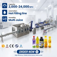 Chaîne de production aseptique de remplissage à chaud de jus de fruits stérile 15000 BPH pour boissons