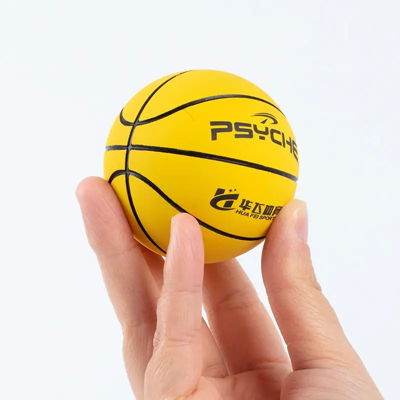 Kids size 6cm rubber ball custom basketball ball bounce hollow mini bouncy gift ball with box