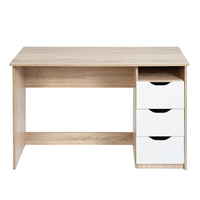 Bureau d'étude en bois avec tiroirs, bureau compact pour ordinateur portable, idéal pour les étudiants, le bureau à domicile ou la chambre.
