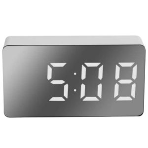 Factory Wholesale Small and Simple <b>LED</b> Digital Desktop Alarm <b>Clock</b> Mirror <b>Led</b> <b>Clock</b> Electronic Table <b>Clock</b> Display Time - Product Image 1