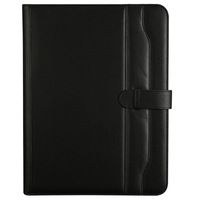 Carpeta de cuero Pu A4 con logotipo personalizado, carpeta organizadora de documentos, mango retráctil, carpeta ejecutiva con cremallera