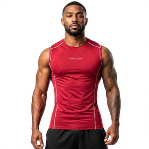 Customized Performance <b>Compression</b> Tank Top Breathable Stretch Gym Workout Sleeveless Vest Bodybuilding Training Stringer - Product Image 2
