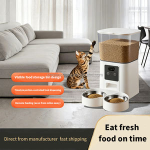 Автоматическая кормушка для домашних животных с Wi-Fi и HD-камерой, умный дозатор корма для кошек, съемный, из нержавеющей стали и пластика, для сухого корма - Product Image 3