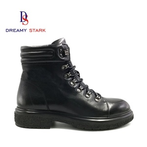 Nouvelles Bottes Montantes en Cuir Véritable pour Hommes, Style Hiver/Automne, à Lacets, Confortables, Antidérapantes et Respirantes - Product Image 3