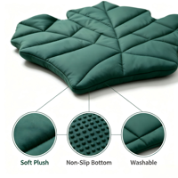 Coussin pour animaux de compagnie en forme de feuille de style nordique, coussin en peluche pour chat et chien, rembourrage épais, montage facile, tapis de couchage doux et chaud, coussin en polaire lavable