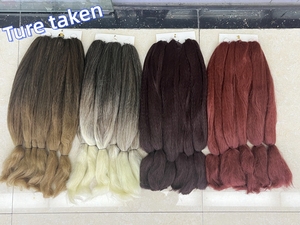 Extensiones de Cabello Sintético Jumbo Premium <span class=keywords><strong>Hiper</strong></span> X Twist para Mujeres Negras, Trenzas Jumbo, 6 Paquetes en un Solo Paquete, Trenza Ombre - Product Image 5