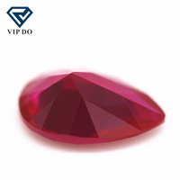 3*5mm-10*14mm taille de poire à facettes 5 # pierres précieuses en vrac en corindon de rubis synthétique en forme de poire 5 # pierres précieuses en corindon de rubis rouge saphir