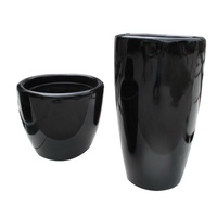 Vente directe d'usine Pots de plantes ronds Pots de fleurs de grande taille pour l'extérieur Style moderne Utilisation pour les hôtels et les villas Fleurs/plantes