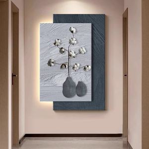 Decoración Minimalista para Sala de Estar, Decoración de Alta Gama para Entrada, Pasillo, Pintura Decorativa de Pared, Pintura LED 3D de Arenisca - Product Image 4