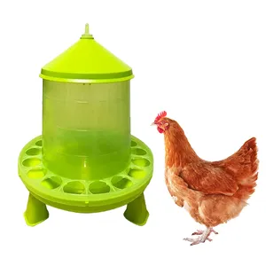 Farm Poultry Equipment Plastic PE High Capacity Poultry Heighten Chicken Feeder With Tall Foot