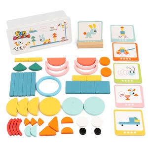 Nuevo Juguete Educativo Montessori <span class=keywords><strong>de</strong></span> Bloques <span class=keywords><strong>de</strong></span> Construcción Geométricos, Divertido y Creativo, para Interacción entre Padres e Hijos - Product Image 1