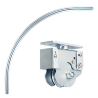Roue à roulement géant en métal argenté durable, à rainure en U moderne, de 1 mètre de long, pour accessoires de rail de portail coulissant et de pivotement
