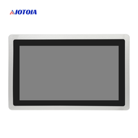 PC Panel Industri Tanpa Kipas 13,3 Inci All In One Komputer Layar Sentuh Kapasitif Multi Touch 1 LAN 6 USB 2 COM Casing Logam W13RW G
