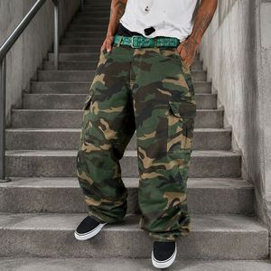New Arrival Custom Loose <b>Camo</b> Streetwear Baggy Multi Pocket Camouflage <b>Cargo</b> Pants for <b>Men</b> - Product Image 2