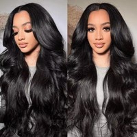Perruque brune foncée 13x4 haute définition transparente sans adhésif, cheveux bouclés colorés, perruque vierge Remy du Vietnam