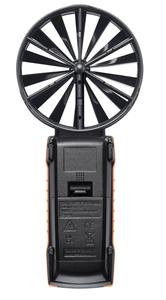 Anémomètre à 2 ailettes Testo 417kit 2 avec entonnoirs de mesure et redresseur de débit, vitesse 0,3-20 m/s, résolution 0,01 m/s - Product Image 4