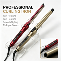 Fer à boucler rotatif pour salon de coiffure avec réglage de la température, 9 mm et 25 mm