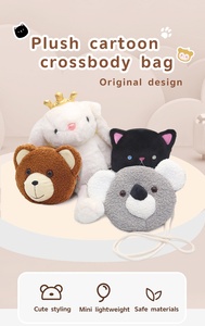 Nuova graziosa <span class=keywords><strong>borsa</strong></span> a tracolla per gatti in peluche piccolo orso <span class=keywords><strong>borsa</strong></span> a tracolla in poliestere alla moda per bambini - Product Image 6