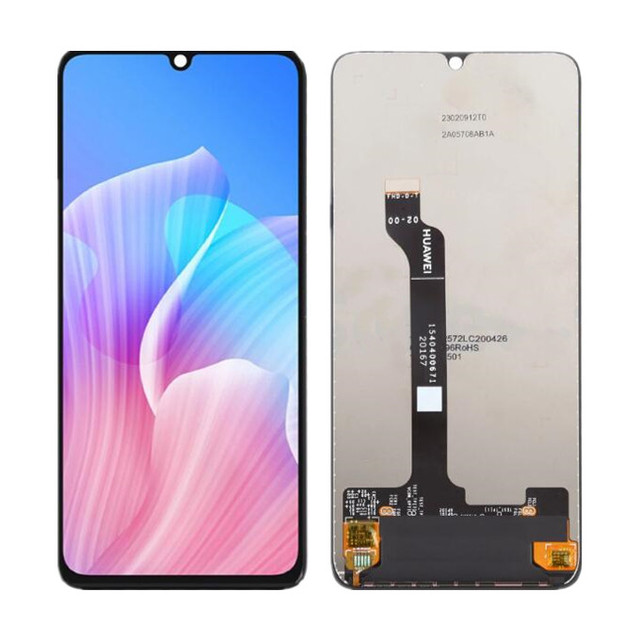 High Quality 6.5" LCD Display Touch Screen Digitizer Assembly Frame for Honor 30 Youth Lite MXW-AN00 Compatible Black 6 Month
