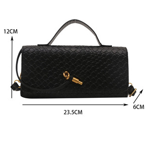ALL0060 <span class=keywords><strong>Nouvelle</strong></span> <span class=keywords><strong>Collection</strong></span> d'Été Sac de Soirée Organisateur en Cuir PU Souple Tressé pour Femme, Durable, Horizontal, Porté Main et Bandoulière - Product Image 6