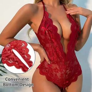 Lingerie <span class=keywords><strong>Sexy</strong></span> da <span class=keywords><strong>Donna</strong></span> in Pizzo, Camicia da Notte Plus Size, Pigiama a Maniche Corte, Abbigliamento da Notte Seducente ODM - Product Image 3